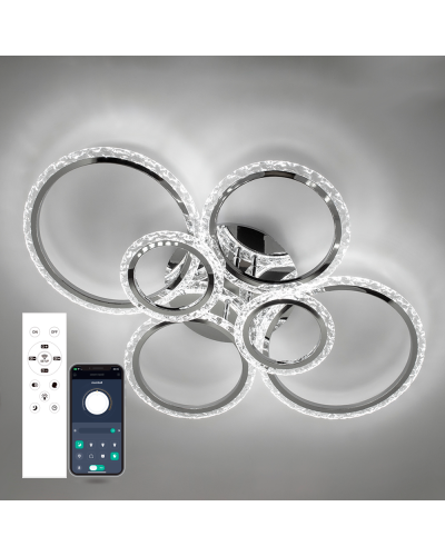 Світильник стельовий LUMINARIA EUROPA 100W 6R CHROME/ICE (з пультом)