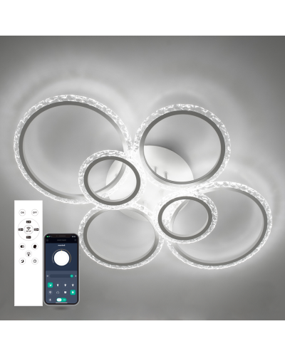 Світильник стельовий LUMINARIA EUROPA 100W 6R WHITE/ICE (з пультом)