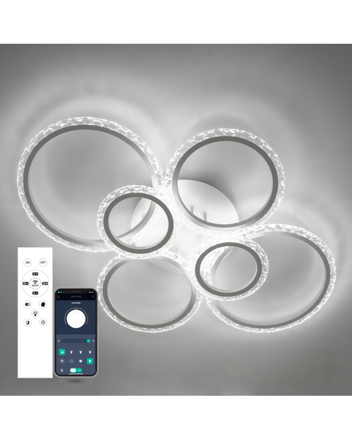 Світильник стельовий LUMINARIA EUROPA 100W 6R WHITE/ICE (з пультом)