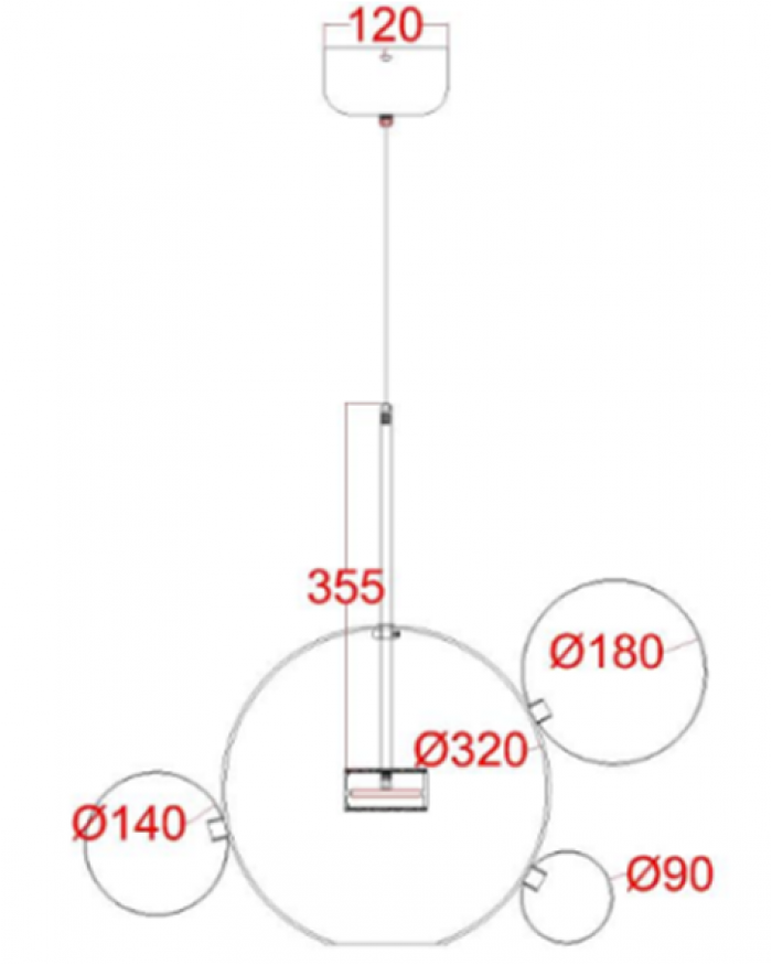 Підвісний світильник Este Lighting 5580  Matt gold