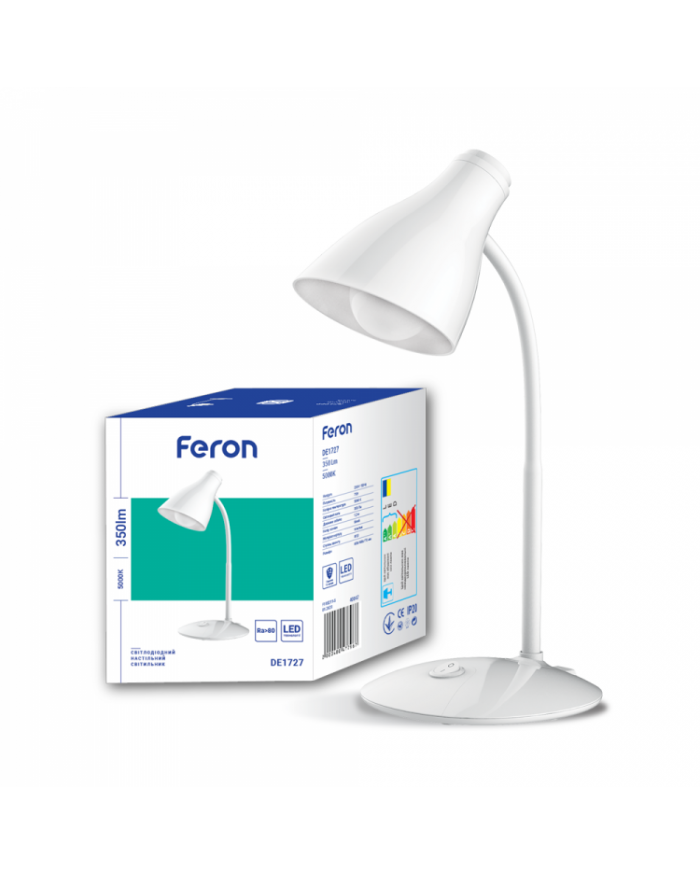 Настільна лампа Feron DE1727 біла