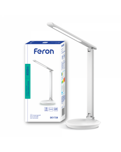 Настільна лампа Feron DE1728 біла