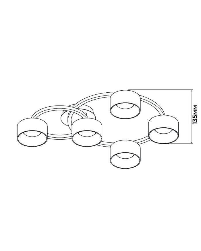 Світильник стельовий VIOLUX FLAMINGO білий 5хGX53