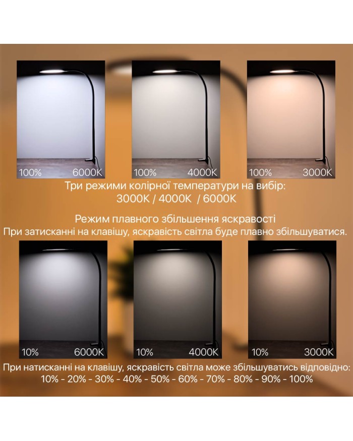 Настільна лампа VIOLUX FLEX 10W чорний