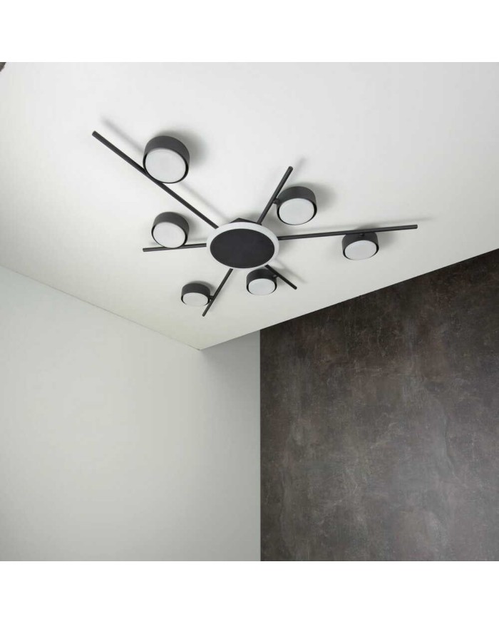 Світильник стельовий VIOLUX PANAMERA 6хGX53 чорний