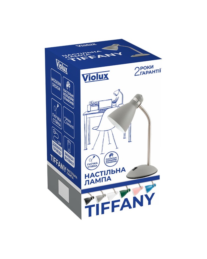 Настільна лампа VIOLUX TIFFANY E27 чорна