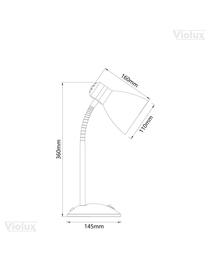 Настільна лампа VIOLUX TIFFANY E27 чорна