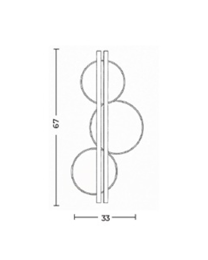 Бра Azzardo AZ6666 Moons 3-STEP CCT Wall