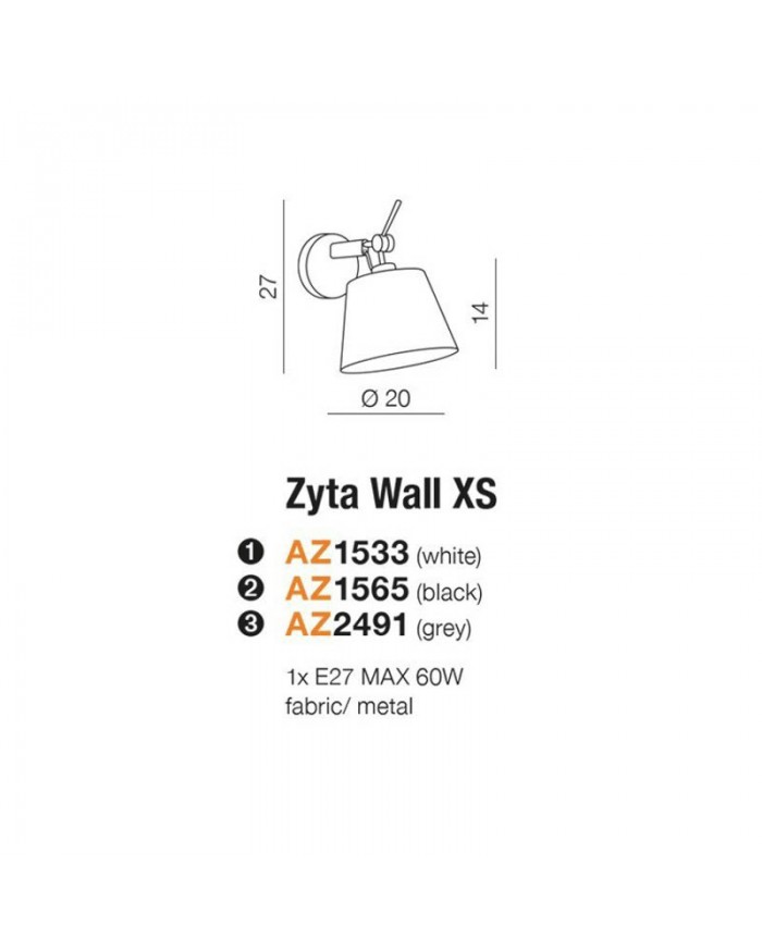 Бра Azzardo AZ1533 Zyta Wall XS (white)