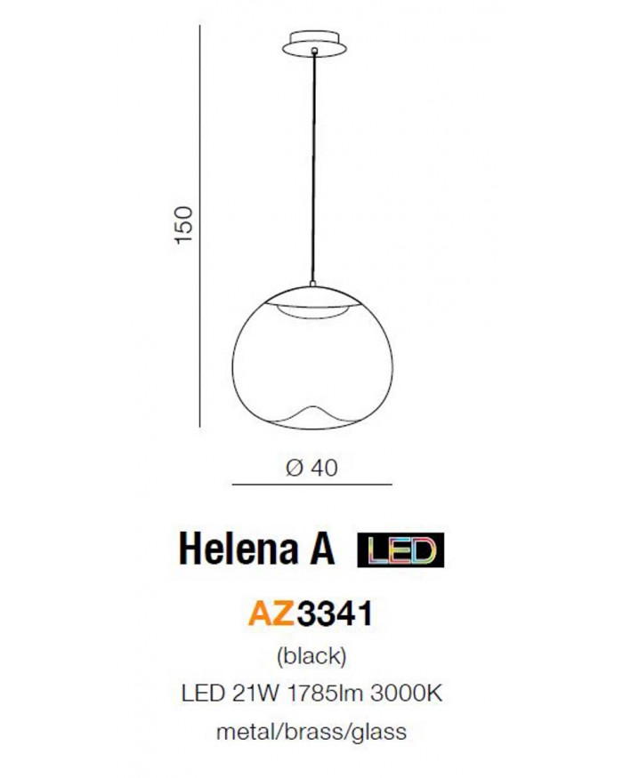 Підвісний світильник Azzardo AZ3341 Helena A