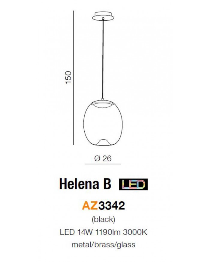 Підвісний світильник Azzardo AZ3342 Helena B