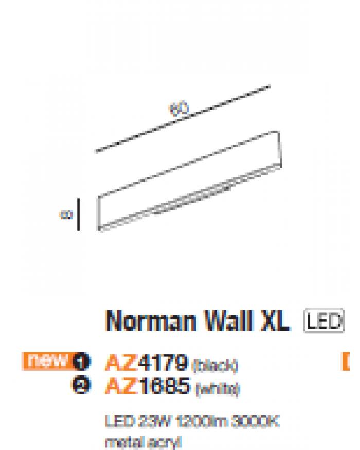 Бра Azzardo AZ4179  NORMAN WALL XL BLACK