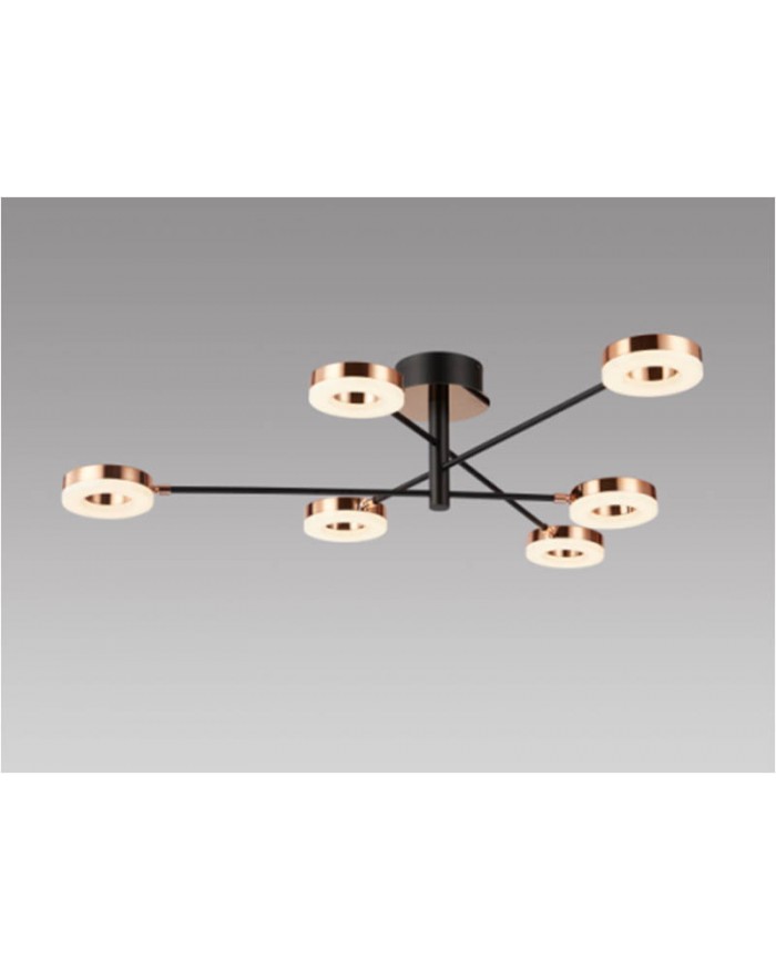Світильник стельовий Este Lighting 3005/6  M-black+ R-gold