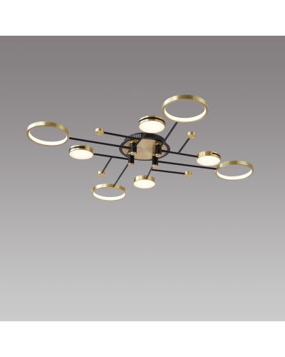 Світильник стельовий Este Lighting 6809/8 Black+ sand gold