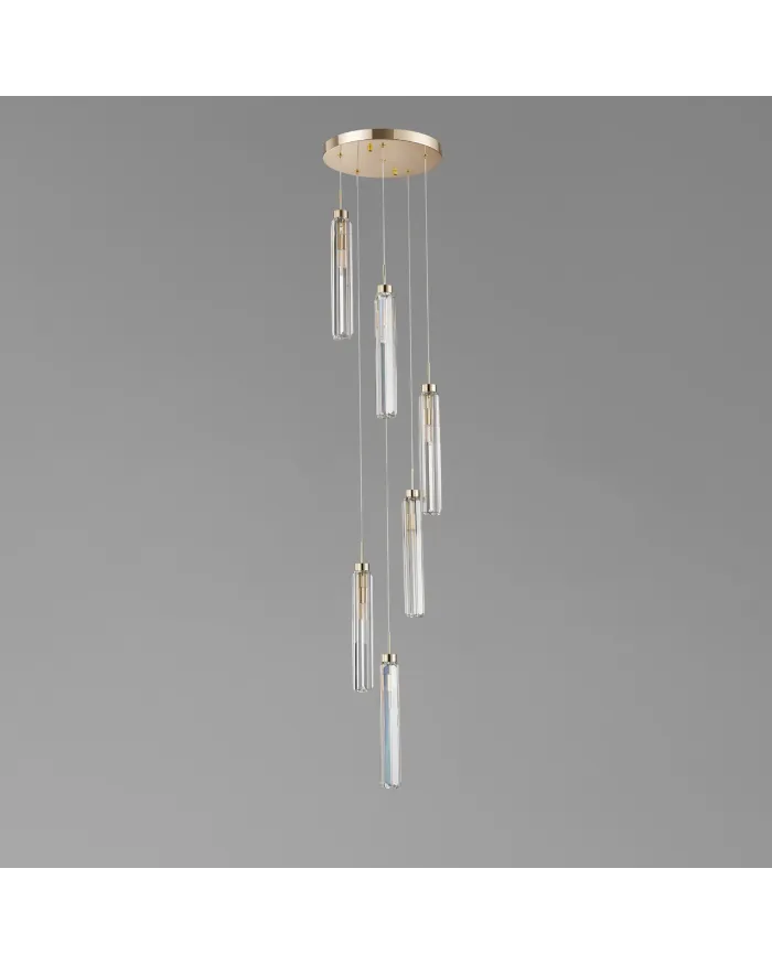 Підвісний світильник LLOYD LIGHTING 8000-6PB F-gold