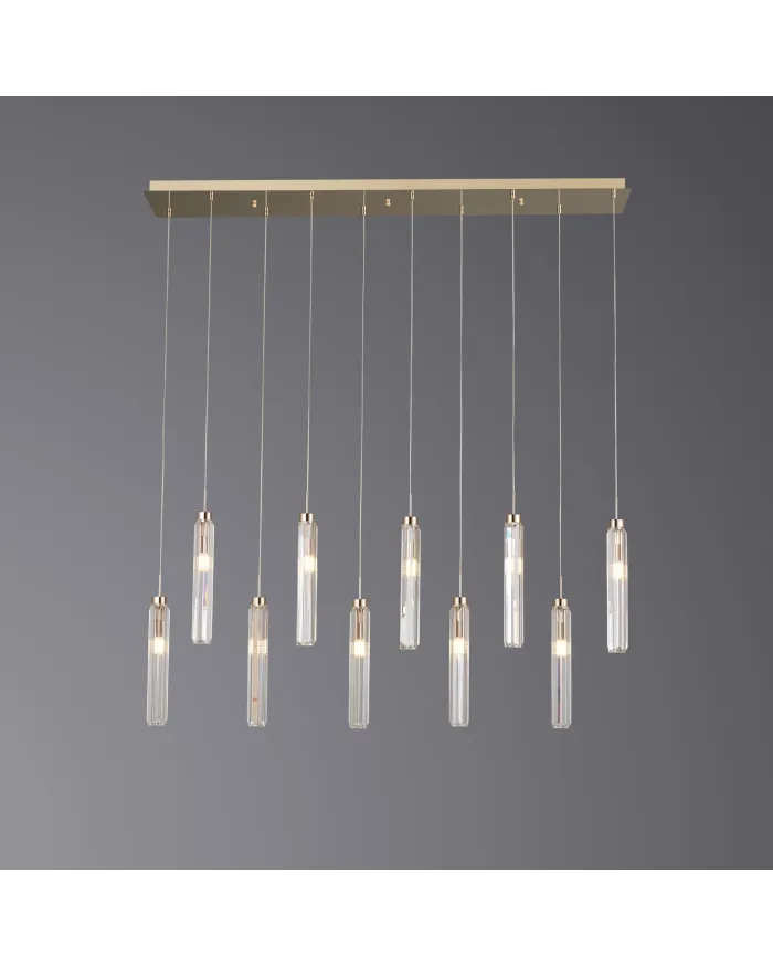 Підвісний світильник LLOYD LIGHTING 8000-10P-L1200 PB F-gold
