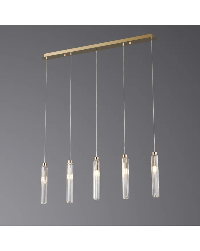 Підвісний світильник LLOYD LIGHTING 8000-5P-L1000 PB F-gold
