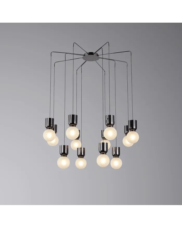 Люстра LLOYD LIGHTING 8612-12P-Black chrome