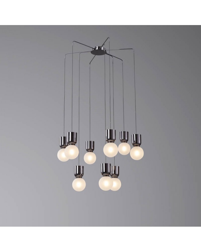 Люстра Este Lighting 8612-9P-Black chrome