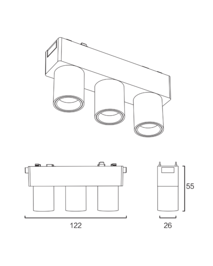 Світильник HILDIS HT2660 для магнітної трекової системи CLICK