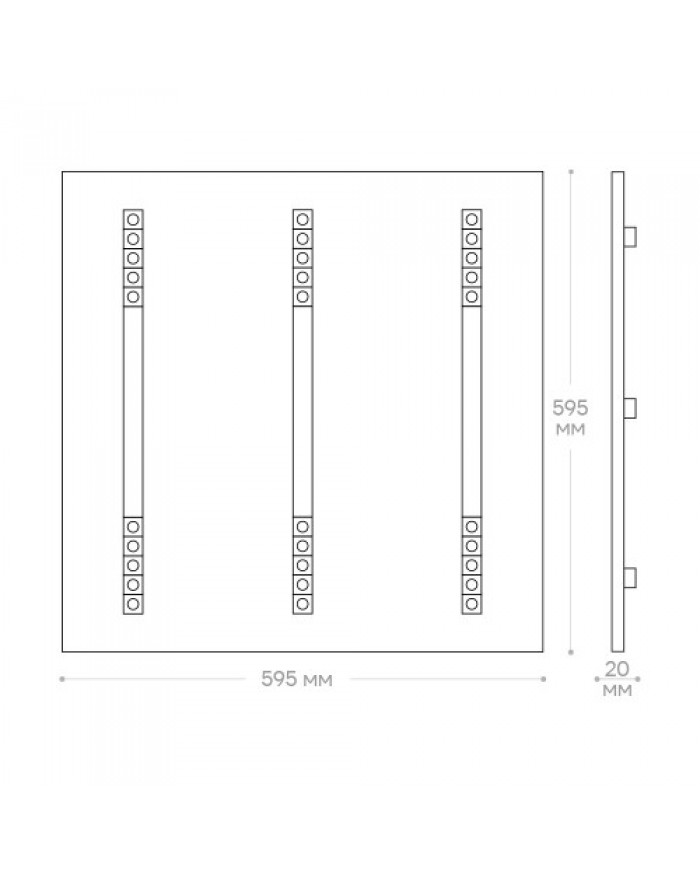 Світлодіодний вбудований світильник Ardero AL2130ARD PRO 40Вт 5000K білий
