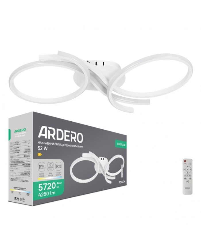 Світильник стельовий Ardero AL6535ARD FORCE M 52Вт білий