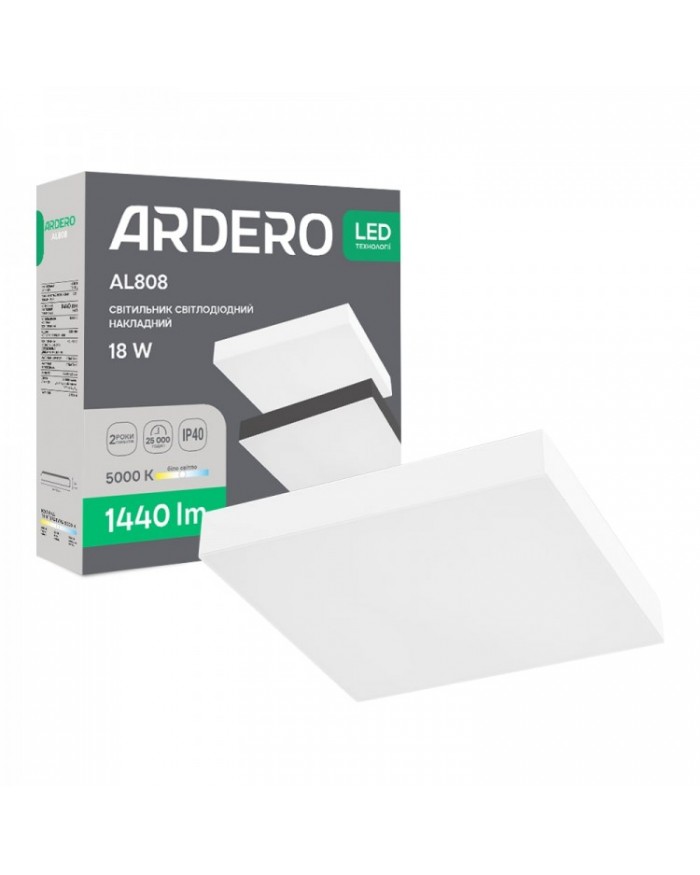 Світильник стельовий Ardero AL808 18Вт білий