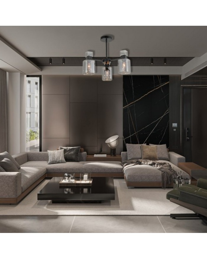 Люстра Ardero BL1130-1 чорний OLIVIA