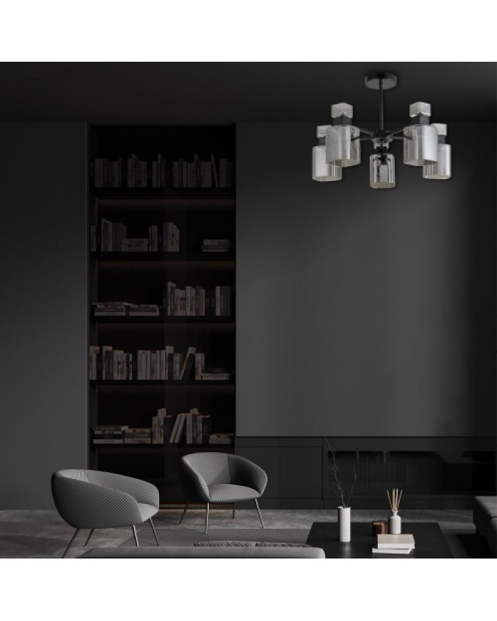 Люстра Ardero BL1150-1 чорний OLIVIA
