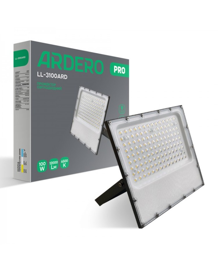Прожектор Ardero LL-3100ARD PRO 100Вт 6500K сірий
