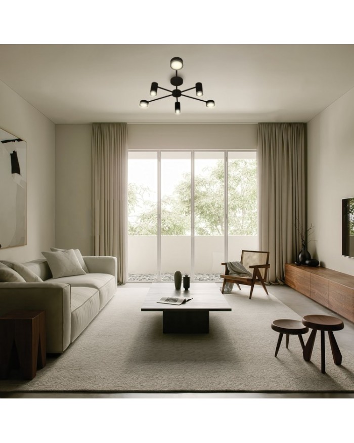 Люстра Ardero ML486-6 під лампу чорний