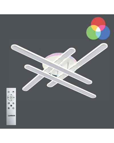 Світильник стельовий LUMINARIA AXIS CROSS RGB 88W 4L WHITE/CHROME