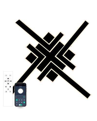 Світильник стельовий LUMINARIA HUGO 110W 4L BLACK (з пультом)