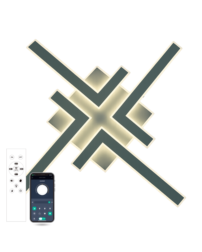 Світильник стельовий LUMINARIA HUGO 110W 4L WHITE (з пультом)