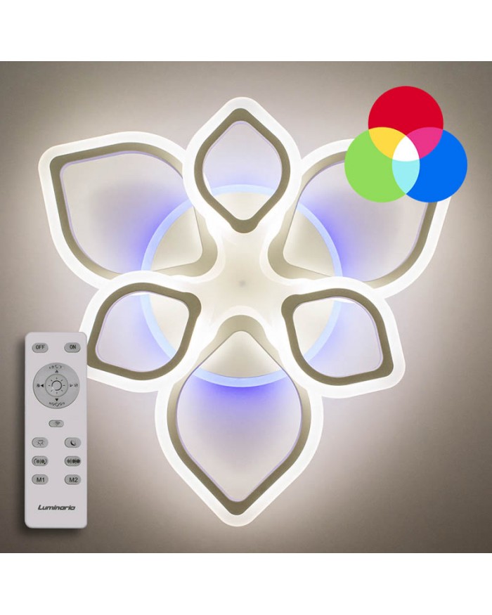 Світильник стельовий LUMINARIA AZALIA RGB 80W+10W 6R 680/120 WHITE 220V IP20