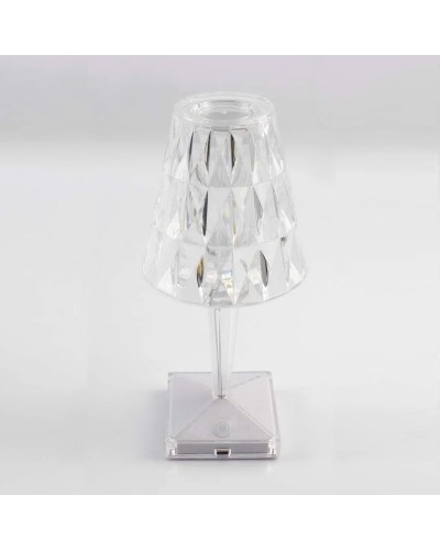 Настільна лампа LUMINARIA CRYSTAL 3W R ON/OFF 115x255 CLEAR/WHITE IP20