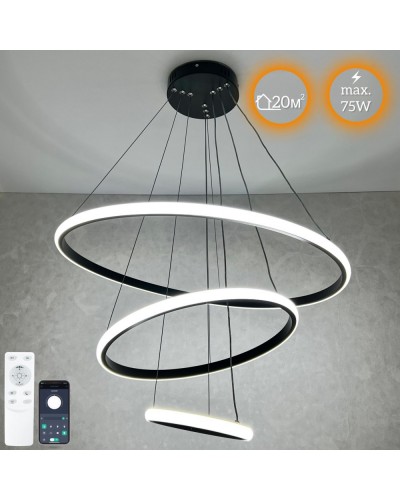 Люстра LUMINARIA EMILY 75W 3R BLACK