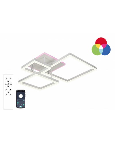 Світильник стельовий LUMINARIA GENNY ROUND RGB 105W 4S WHITE