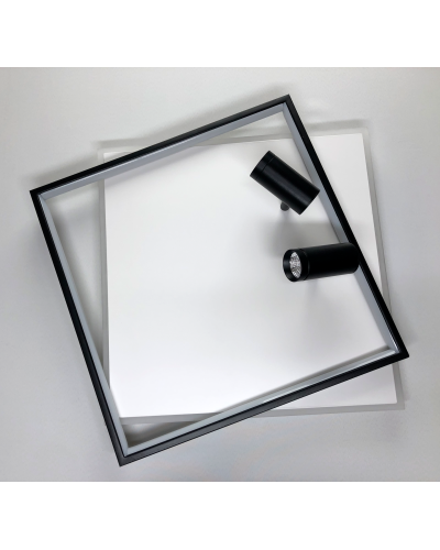 Світильник стельовий LUMINARIA GEOMETRIA DOWNLIGHT 100W 2S WHITE/BLACK (з пультом)