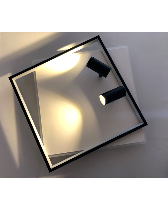 Світильник стельовий LUMINARIA GEOMETRIA DOWNLIGHT 100W 2S WHITE/BLACK (з пультом)