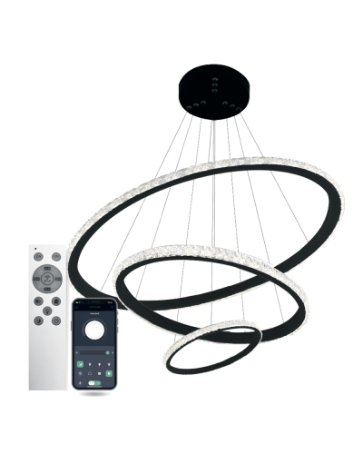 Люстра LUMINARIA JULIE CRYSTAL 75W 3R BLACK