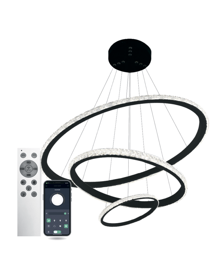 Люстра LUMINARIA JULIE CRYSTAL 75W 3R BLACK