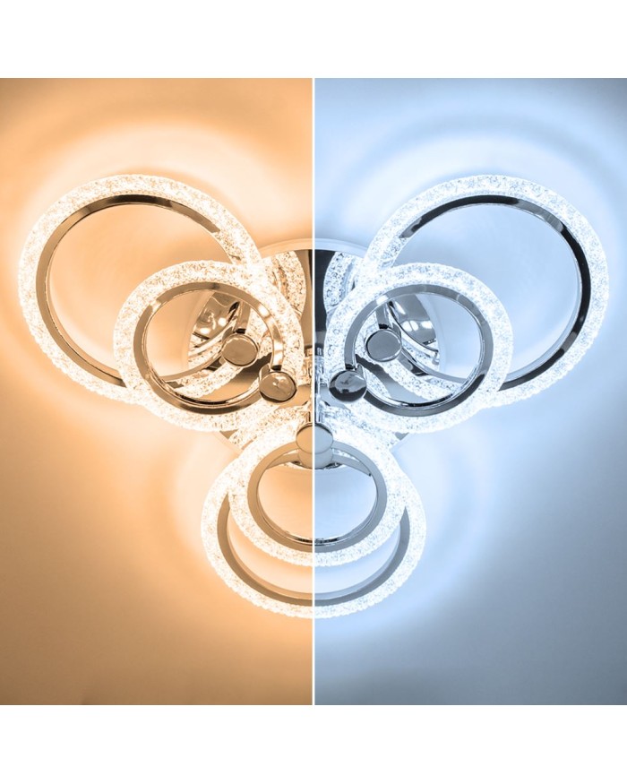 Світильник стельовий LUMINARIA LILY RGB 90W 7R CHROME/ICE  (з пультом)