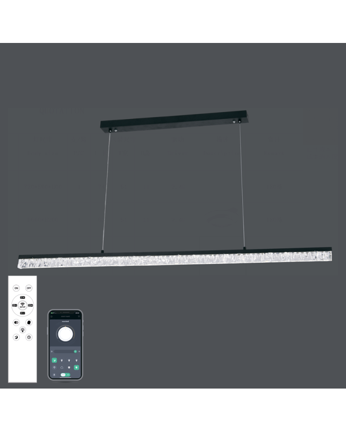 Люстра LUMINARIA MIRANDA LINE 32W L1250 BLACK (з пультом)