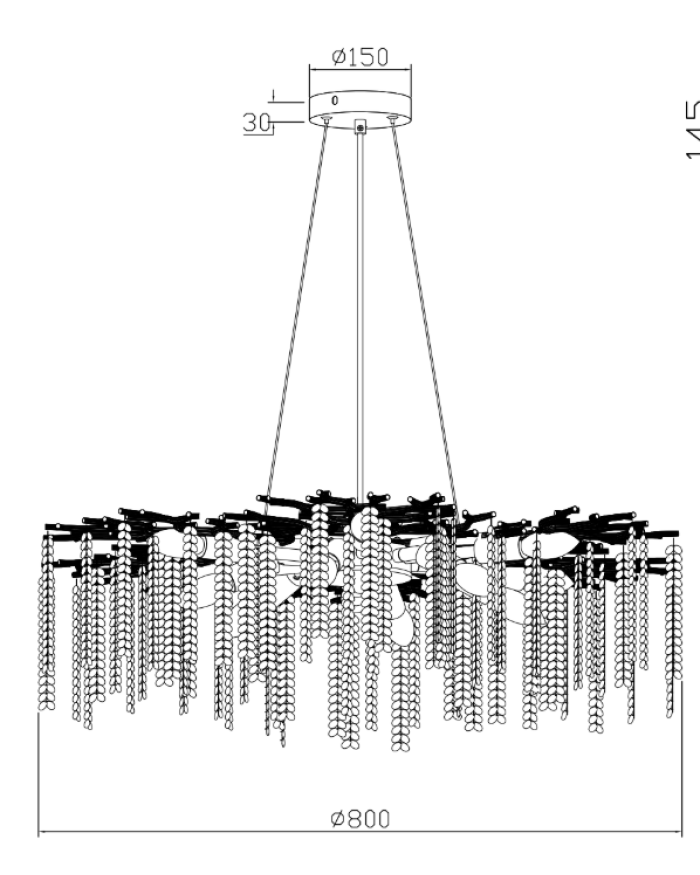 Люстра LUMINARIA OLIVIA 12xE14 R800 GOLD