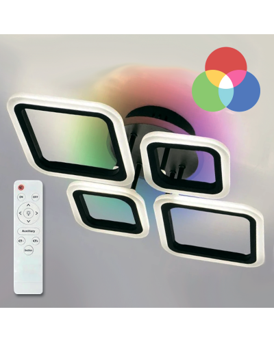 Світильник стельовий LUMINARIA OVAL RGB 60W 4S1R BLACK