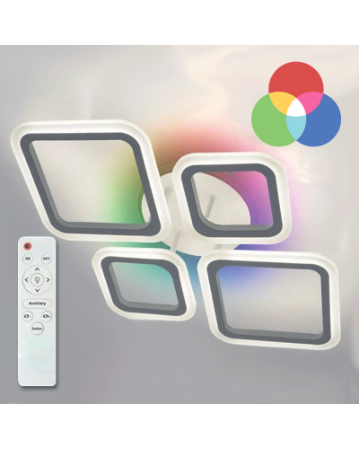 Світильник стельовий LUMINARIA OVAL RGB 60W 4S1R WHITE