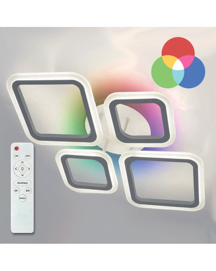 Світильник стельовий LUMINARIA OVAL RGB 60W 4S1R WHITE