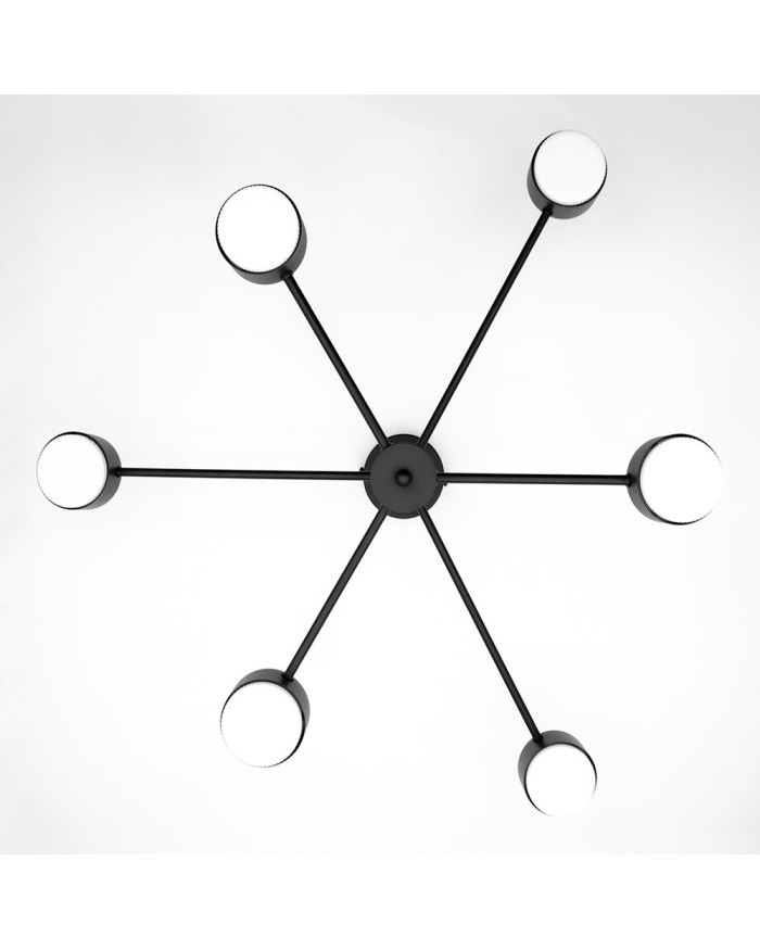 Люстра LUMINARIA RAY 6xGX53 (3+3) BLACK 220V IP20