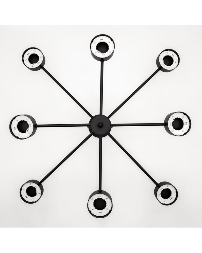 Люстра LUMINARIA RAY 8xGX53 (4+4) BLACK 220V IP20